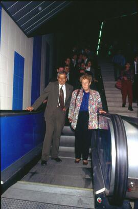 Inauguración del túnel Embajadores - Atocha, que une las líneas de Cercanías de Móstoles y Fuenla...