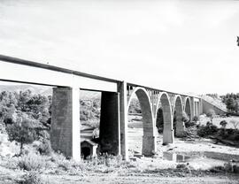 Puente de hormigón o viaducto de 9 tramos y 220 m de longitud, situado en el km 78,736 de la líne...