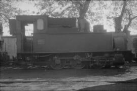 Locomotora de vapor nº10, de rodaje 0-3-0-T, en la estación de Madrid-Niño Jesús, o de Arganda, d...