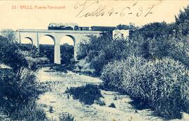 Puente en Valls de la línea de Picamoixons a Roda y Barcelona de la Compañía MZA