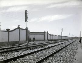 Talleres de Material Fijo de la estación de Valladolid - Campo Grande de la línea de Madrid a Irún