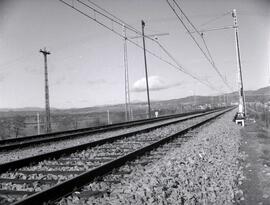 Vía general en el km 22,300 de la línea Madrid a Irún