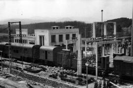 Subestación eléctrica en la línea de Barcelona-Término a Cerbère, estación de Massanet-Massanas.