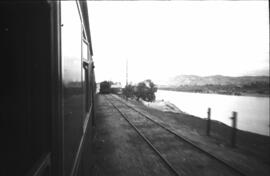 Tren del Centenario del Ferrocarril en España 1848-1948, que partió de la Exposición situada en e...