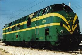 Locomotora diésel hidromecánica 340 - 001 - 7 de la serie 340 - 001 a 032 de RENFE, ex. 4001 de l...
