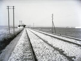 vista de la renovación de vía entre los km 6,500 y 113,200 de la línea de Córdoba a Málaga