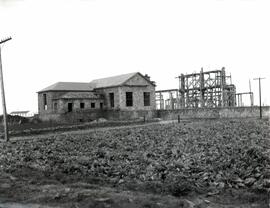 Subestación de Astorga en construcción en la línea de Palencia a La Coruña