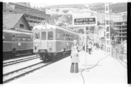 Coche remolque y automotor eléctrico o unidad de tren eléctrica del Ferrocarril Eléctrico de Guad...