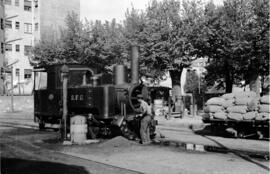 Locomotora de vapor nº 6 del Ferrocarril San Feliu de Guixol a Gerona (SFG), con rodaje 031 T y f...