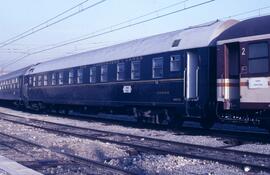 Coche cama WL 4675 de la serie WL 4669 a 4690 de CIWL, construida en 1969 en España por Carde y E...