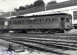 Automotor Brill nº 12 de 3ª clase de los Ferrocarriles de Cataluña de la serie 10 a 27 detenido e...