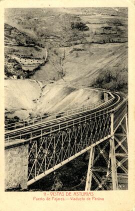 Viaducto de Parana en Pajares, en el km 92,975 de la línea de León a Gijón, dentro del término de...