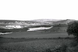 Sustitución del antiguo puente metálico sobre el río Guadiana. Línea de Mérida a Los Rosales (Sev...