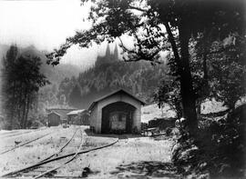 Estación de Covadonga (Re-Pelao) del tranvía a vapor de Arriondas a Covadonga