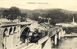 Puentes de La Barca sobre el río Lérez en Pontevedra