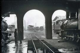 Depósito de máquinas de la estación de Cistierna del Ferrocarril de la Robla