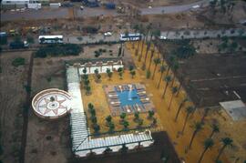 Pabellones de la Expo 92 de Sevilla en construcción