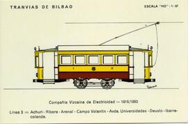 [En el reverso, el texto]: Serie B, [nº 3]
Contructor: Corral
Años de servicio: 1915 a 1950
Compa...