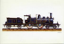 [En el reverso, el texto]: Dibujo Nº 8. Locomotoras 220 [220] para trenes expresos de los ferroca...