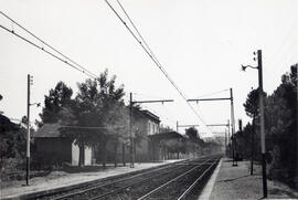 Estación de Vacarisas, lado Monistrol, de la línea de Zaragoza a Barcelona por Lérida