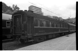 Coche restaurante WR 2746 de la Compañía Wagons Lits detenido en la estación de Madrid - Príncipe...