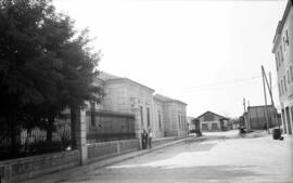 Exterior de la estación de Madrid-Goya de la línea Madrid a Almorox de vía estrecha