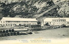 Trabajos para el túnel de Somport de la línea de Huesca a Francia por Canfranc