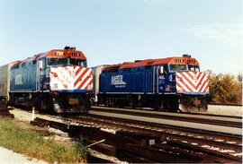 Orlando Park. Línea METRA de NW. Locomotoras 114 y 118 (F40-PH-2)