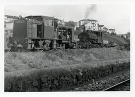 Locomotora de vapor en la Orconera.