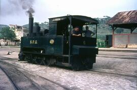 Locomotora de vapor nº 6 del Ferrocarril San Feliu de Guixol a Gerona (SFG), con rodaje 031 T y f...