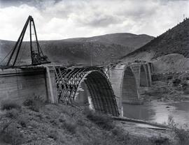 Obras de sustitución del puente métalico ferroviario de 4 tramos sobre el río Gallego existente e...