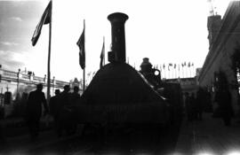 Centenario del Ferrocarril en España 1848-1948, cuya exposición se emplazó en el tinglado nº 2 de...