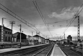 Estación de San Celoni de la línea de Barcelona a Portbou, también conocida como línea de Barcelo...