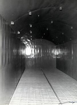 Interior de uno de los departamentos de carga de los vagones frigoríficos TRANSFESA