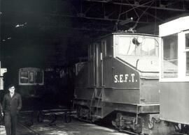 Locomotoras eléctrica de bogies del Ferrocarril de San Sebastián a la Frontera Francesa (Hendaya)...