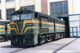 Locomotora diésel - eléctrica 321 - 012 - 8 de la serie 321 - 001 a 080 de RENFE, ex 2112 de la s...