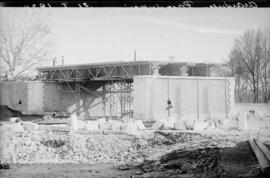 Obras en paso superior en Aranjuez de la línea Madrid-Alicante