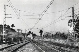 Salida estación de Guiamets de la línea de Madrid a Barcelona (vía Caspe)