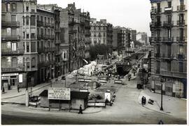 Obra de cobertura de la zanja de la calle Aragón (Barcelona)