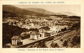 Estación y panorama de San Rafael. Línea Segovia