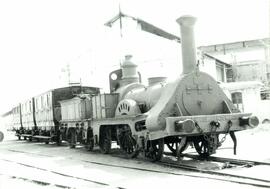Tren del Centenario del Ferrocarril en España 1848 - 1948, reproducción del original que circuló ...