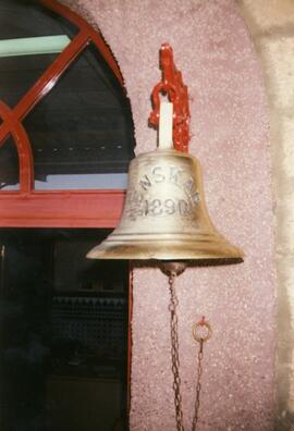 Campana de andén del año 1890 en la estación de Ronda en Málaga