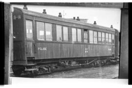 Reproducción de una imagen del coche de viajeros mixto de 1ª y 2ª clase AB 14 del Ferrocarril de ...