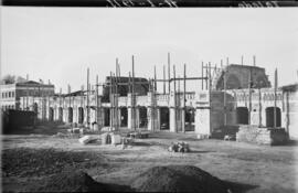 Obras de construcción de la nueva estación de Toledo. Línea Castillejo-Toledo