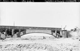 Sustitución de puentes metálicos.  Línea Madrid-Badajoz. Km. 505,485. Puente Gévora (chico).