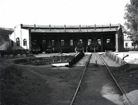 Depósito de material y tracción de la estación de Valencia de Alcántara de la línea de Madrid a V...