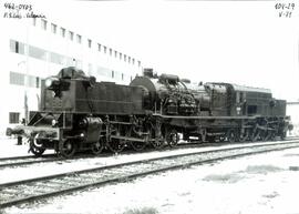 Locomotora de vapor 462-0403 de RENFE, ex Central de Aragón nº 103 (serie RENFE 462-0401 a 0406) ...