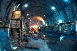 Obras del tendido del Metro de Bilbao