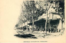Estación de Orihuela de la línea de Alicante a Murcia de la Compañía de los Ferrocarriles Andaluces