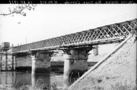 Puente metálico sobre el Río Tinto, situado en el km 80,413 de la línea de Sevilla a Huelva, dent...